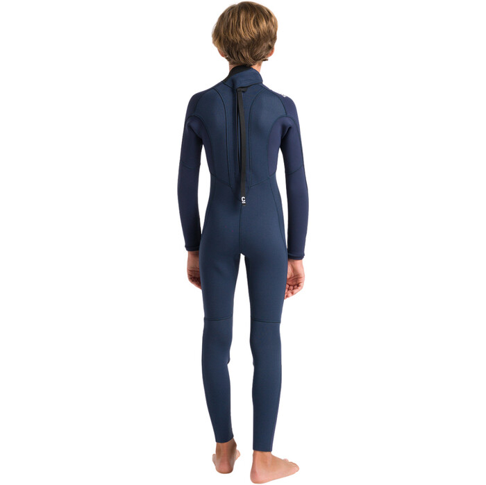 2024 C-Skins Junior NuWave Element 3/2mm Back Zip Wetsuit C-NEL32STJ - Bluestone / Slate / Multi